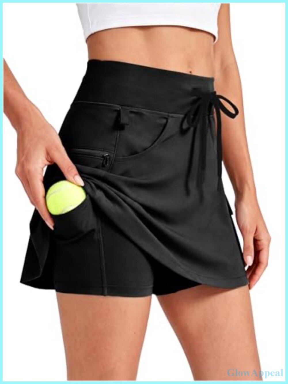 Women's Cargo Skort with Pockets, Built-in Liner for Golf Hiking